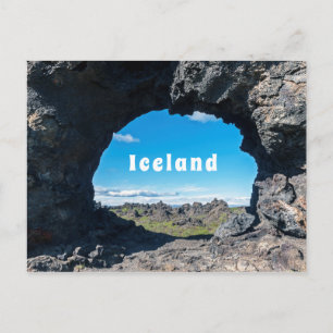 Postal Ventana de lava en Dimmuborgir, área de Myvatn - I