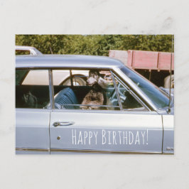 Postal Ventana de salida de cabeza de perro de cachorro n