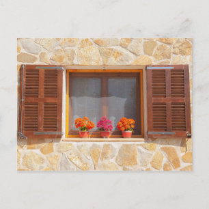 Postal Ventana de una finca española