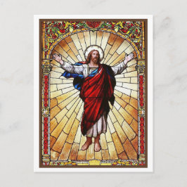 Postal Ventana de vidrio manchado CHRIST