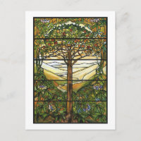 Ventana de vidrio manchado de árbol de vida/tiffan