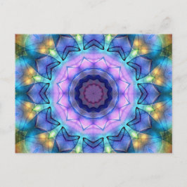 Postal Ventana de vidrio manchado Lilac