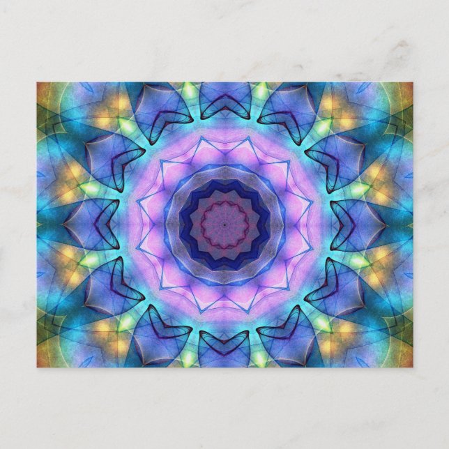 Postal Ventana de vidrio manchado Lilac (Anverso)
