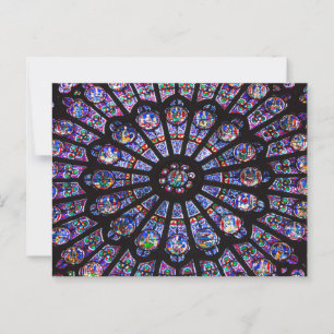 Postal Ventana de vidrio templado, Notre Dame, París