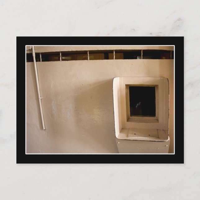 Postal Ventana de visitas a la prisión de Alcatraz (Anverso)