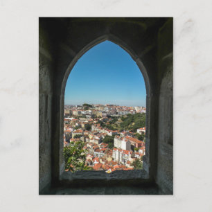 Postal Ventana del Castillo de San Jorge, Portugal - Post