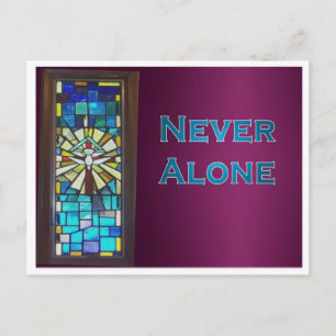 Postal Ventana del Espíritu Santo Nunca Solo