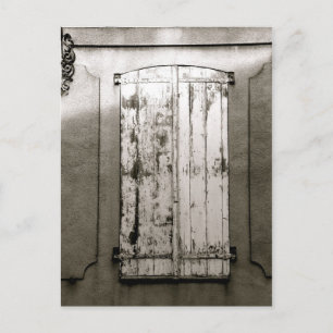 Postal Ventana, gaviotas, FRANCIA