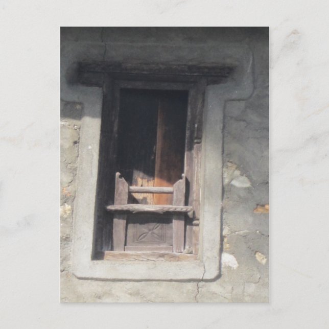 Postal Ventana marrón obstruida (Anverso)