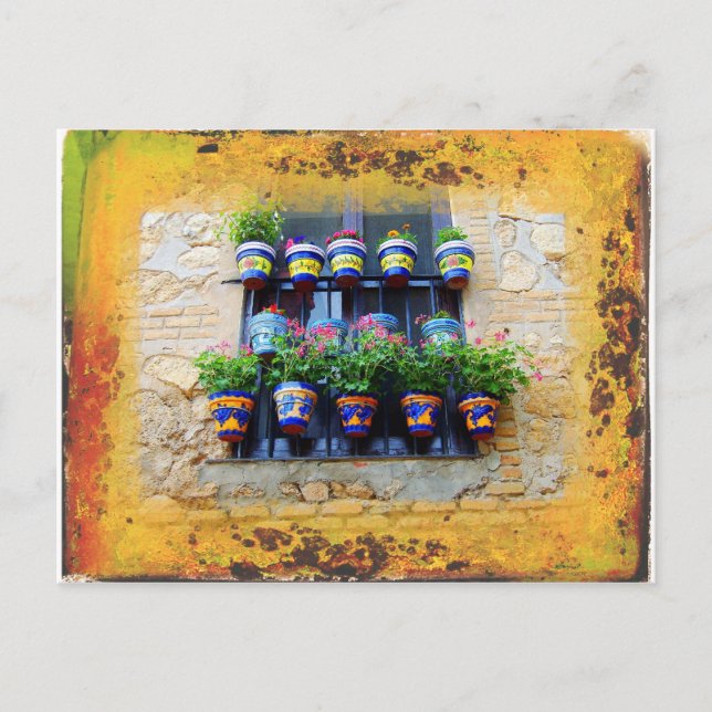 Postal ventana mediterránea (Anverso)