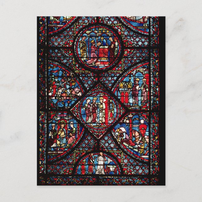 Postal Ventana que representa escenas (Anverso)