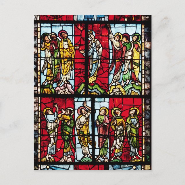 Postal Ventana que representa la Ascensión, c.1145 (Anverso)