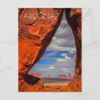 Ventana rocosa al Valle del Monumento, AZ