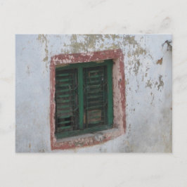 Postal Ventana roja y verde bloqueada