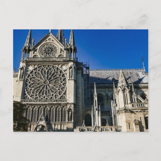Postal Ventana Rosa sur a las afueras de Notre Dame de Pa (Anverso)