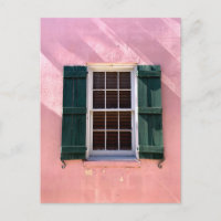 Ventana rosa y verde foto de San Agustín Florida