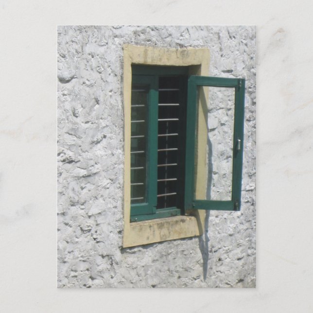 Postal Ventana verde bloqueada (Anverso)