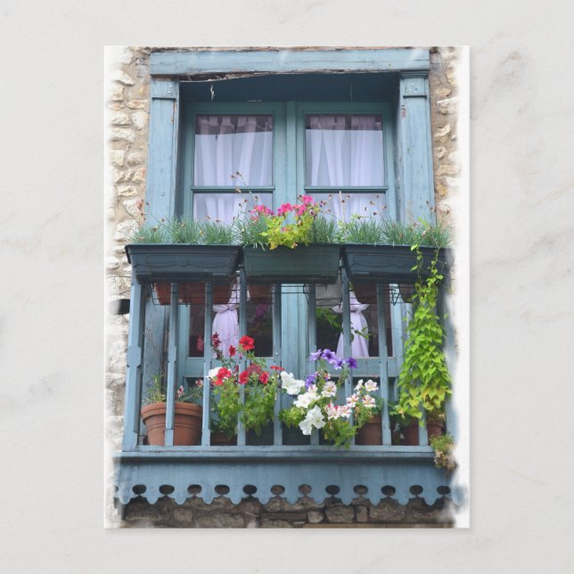 Postal Ventanas de la Dordoña (Anverso)