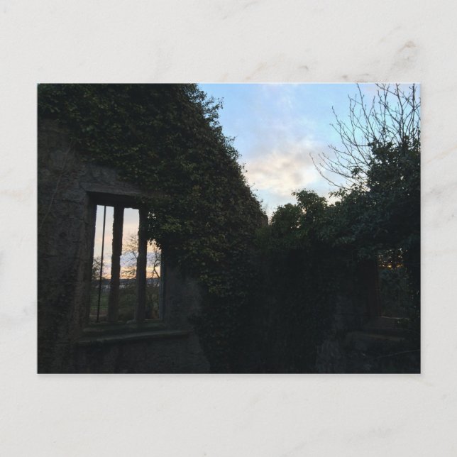 Postal Ventanas de puesta de sol de Black Kirk: Ubicación (Anverso)