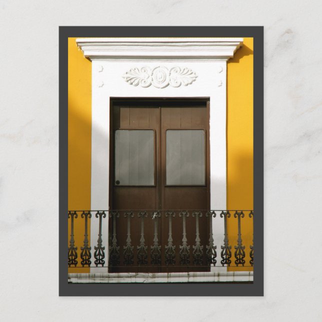 Postal Ventanas del Viejo San Juan, Puerto Rico (Anverso)