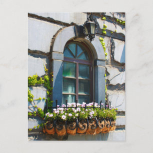 POSTAL VENTANAS PUERTAS FLORES EDIFICIO POSTCROSSING