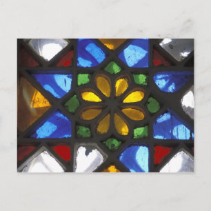 Postal Ventanilla de vidrio manchado en el interior del N