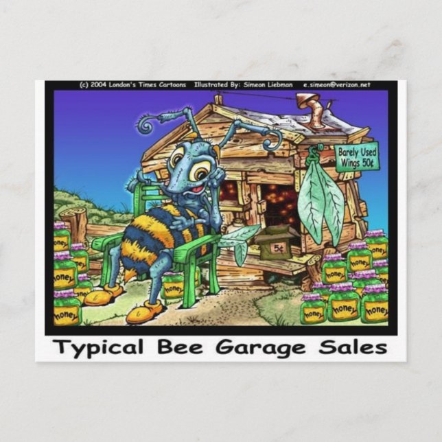 Postal Ventas de Garage de Abejas Típicas Regalos Diverti (Anverso)