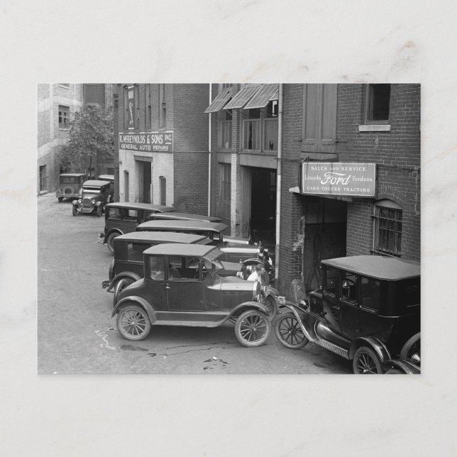 Postal Ventas y servicio de automóviles, 1926 (Anverso)