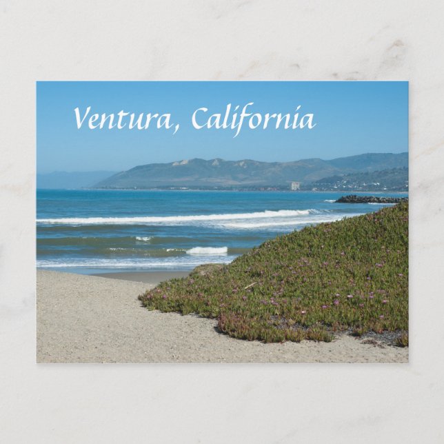 Postal Ventura, California Pacific and Beach (Anverso)