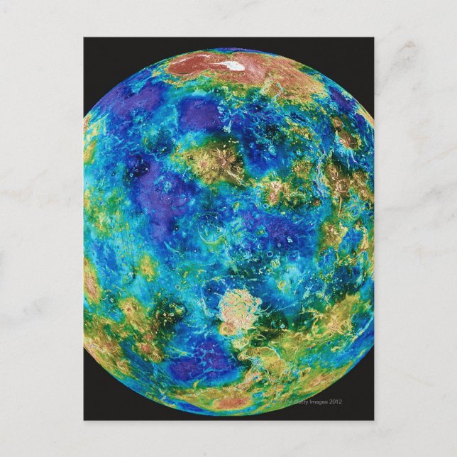 Postal Venus bajo color falso (Anverso)