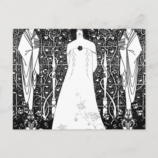 Postal Venus Between Terminal Gods De Aubrey Beardsley (Anverso)