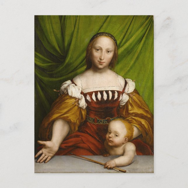 Postal Venus con Cupido, 1526-28 (aceite en leña) (Anverso)