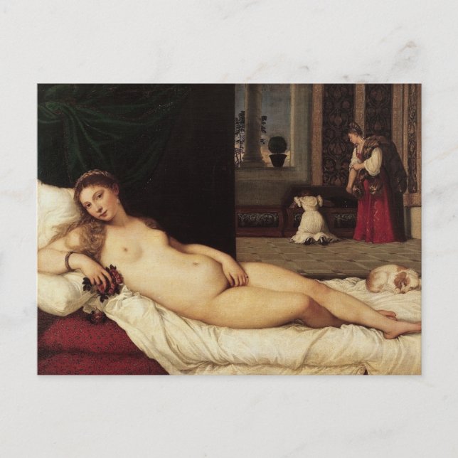 Postal Venus de la Venecia Urbino Titian 1538 (Anverso)