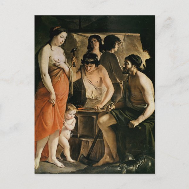 Postal Venus en la Forja de Vulcan, 1641 (Anverso)