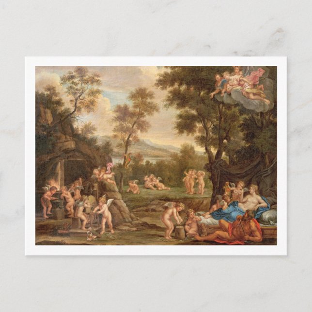 Postal Venus en la Forja de Vulcan, siglo XVIII (Anverso)