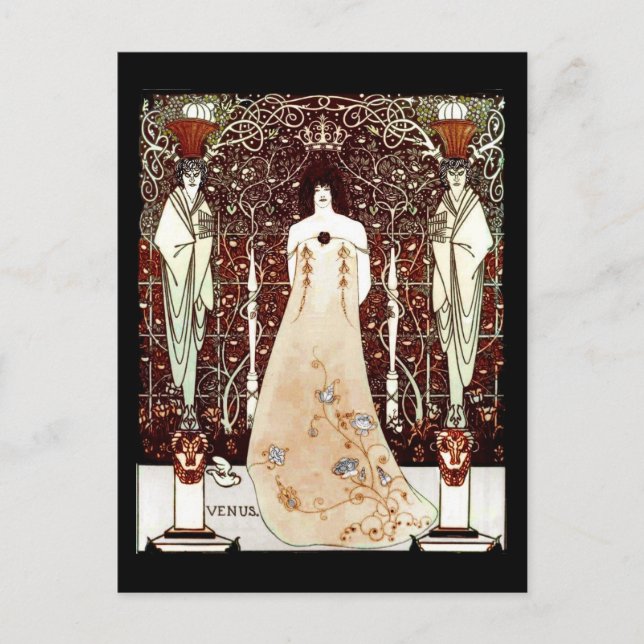 Postal Venus entre dioses terminales (Anverso)