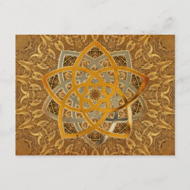 Postal Venus Flower Duo - metalizado antiguo (Anverso)