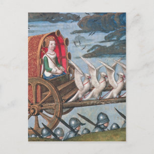 Postal Venus viene al rescate de un carruaje dibujado