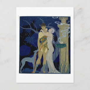 Postal Venus y Adonis (color lito)