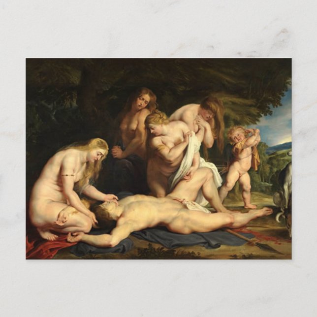 Postal Venus y Adonis - Rubens (Anverso)