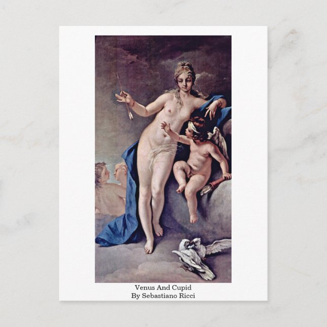 Postal Venus Y Cupid, De Sebastiano Ricci (Anverso)