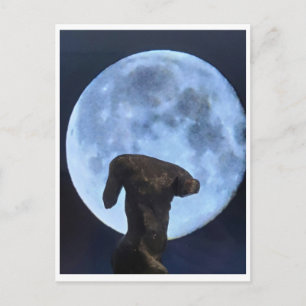 Postal Venus y la Luna
