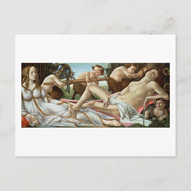Postal Venus y Marte, c.1485 (tempera y aceite) (Anverso)