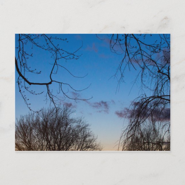 Postal Venus y Mercurio al atardecer, Ohio (Anverso)