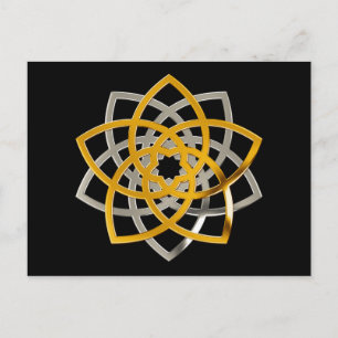Postal Venusblume Duo Gold Silver   negro