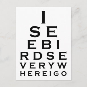 Postal Veo Aves Eyechart