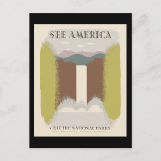 Postal Ver América Visitar Los Parques Nacionales