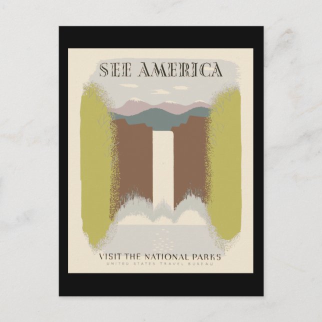 Postal Ver América Visitar Los Parques Nacionales (Anverso)