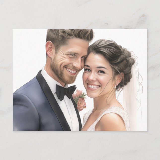 Postal Ver atrás - Boda (Anverso)
