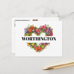 Postal Ver Atrás - Postcarta Cardíaca Floral